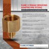 Everflow 1/2" Flare x 3/4" FIP Reducing Adapter Pipe Fitting; Brass F46R-1234